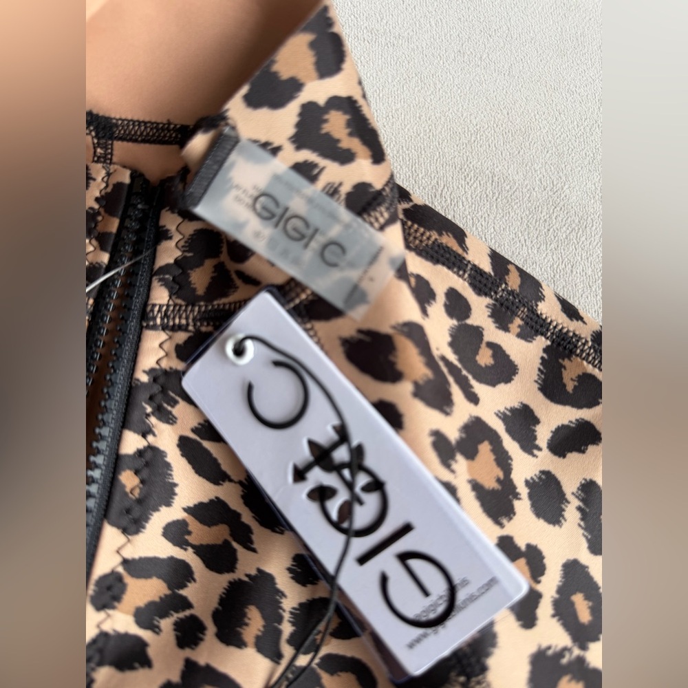 GIGI C x Free People Leopard Print Lydia Surf Suit Swim Suit Brown & Black NWT - Picture 7 of 7